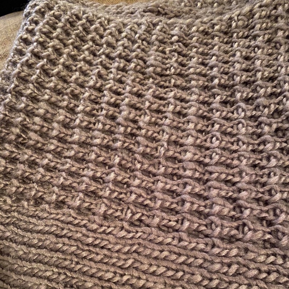 Chunky knit blanket infinity scarf